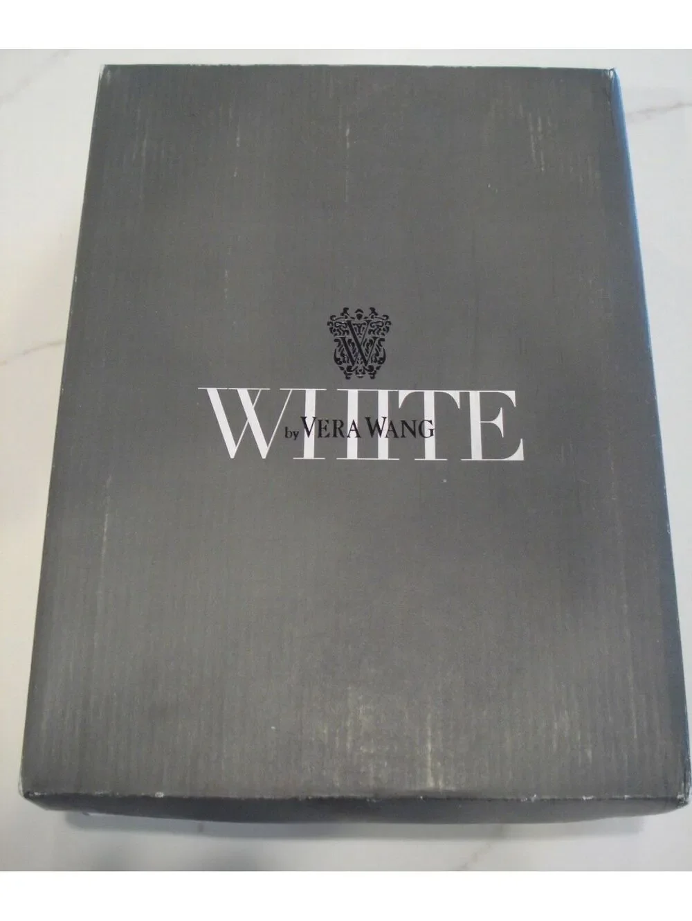 BNWT White by Vera Wang Grey & Black Glitter Heels / Sandals Women's Size 10